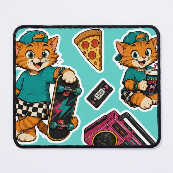Item preview, Kip VHS KATS Retro Skate Cat designed and sold by Spore Explorer.
