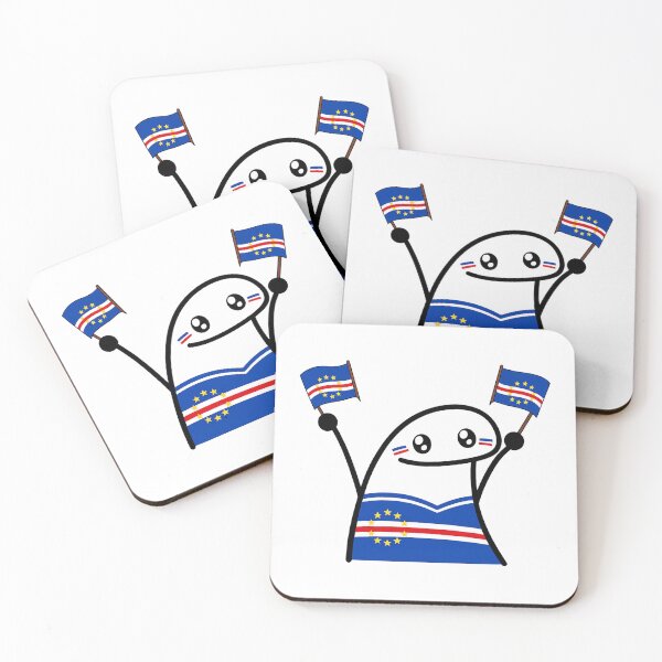Item preview, Kawaii Character Celebrating Cape Verde | Patriotic Design designed and sold by HeyHas.