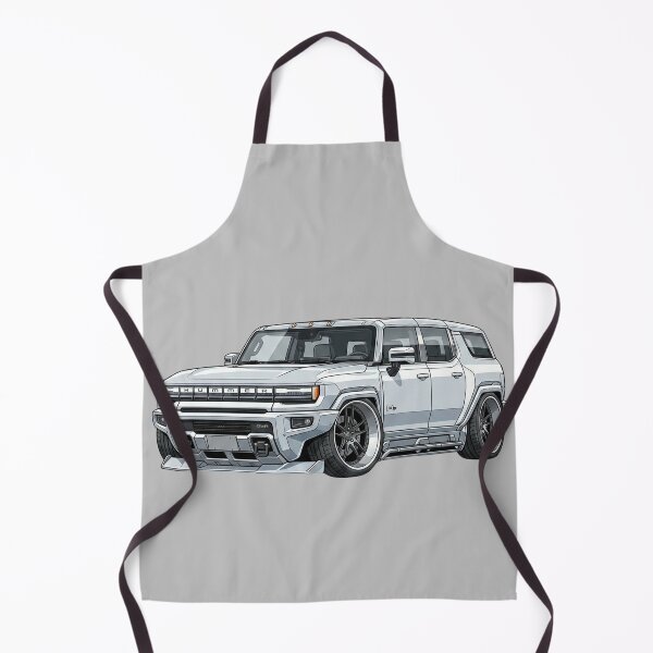 Item preview, Custom GMC Hummer EV SUV Lowered White Widebody Electric Truck Illustration designed and sold by Motorline44.