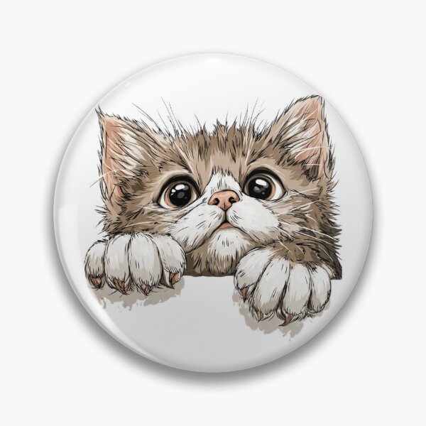 Item preview, Cute Peeking Kitten Pocket Cat designed and sold by Moody Vibes Studio.