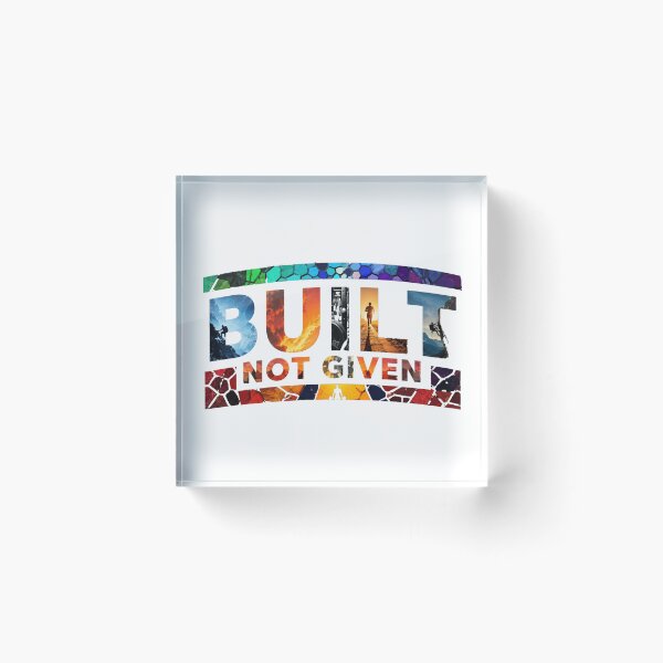 Item preview, Built Not Given Gym Motivation Colorful Stained Glass Design designed and sold by Digistore1221.