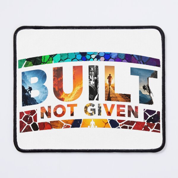 Item preview, Built Not Given Gym Motivation Colorful Stained Glass Design designed and sold by Digistore1221.