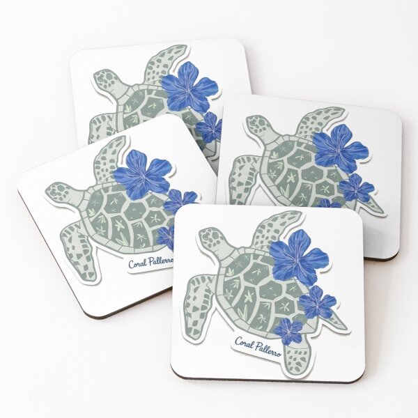 Item preview, Aesthetic Sea Turtle Coastal Ocean Illustration designed and sold by Mialunaa.