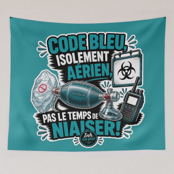 Item preview, Code Blue, Airborne Isolation – No time to waste! | Humorous gift for respiratory therapists designed and sold by CollectionsJEm.