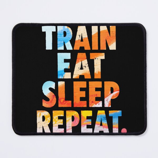 Item preview, Train Eat Sleep Repeat Gym Motivation Aesthetic Sunset Quote designed and sold by Digistore1221.