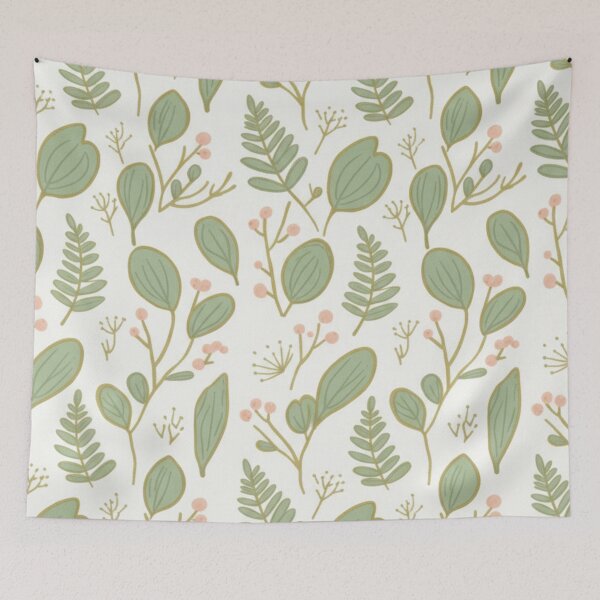 Item preview, Green Leaf Pattern | Natural Botanical Print designed and sold by HeyHas.