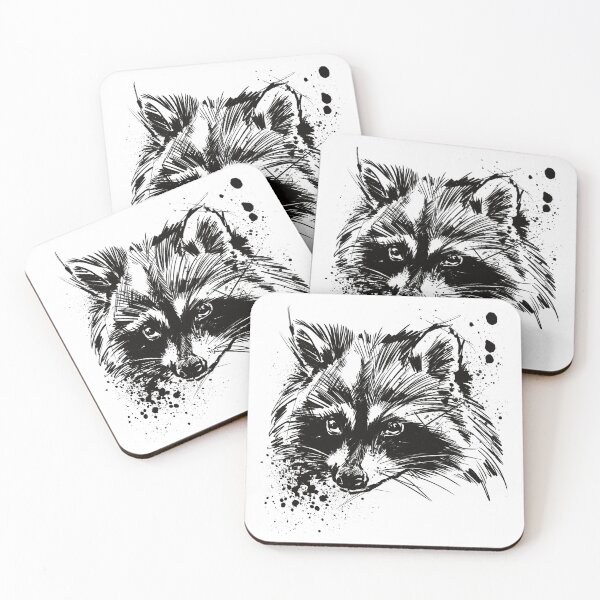 Item preview, Raccoon Ink Portrait Illustration designed and sold by Inkversed.
