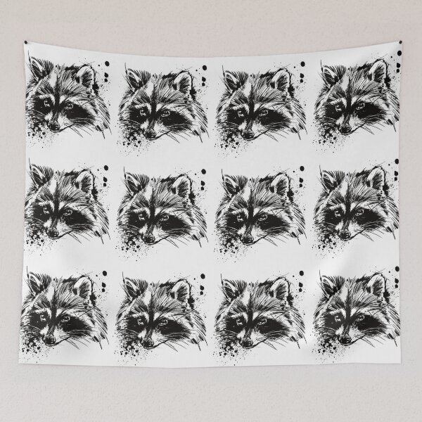 Item preview, Raccoon Ink Portrait Illustration designed and sold by Inkversed.