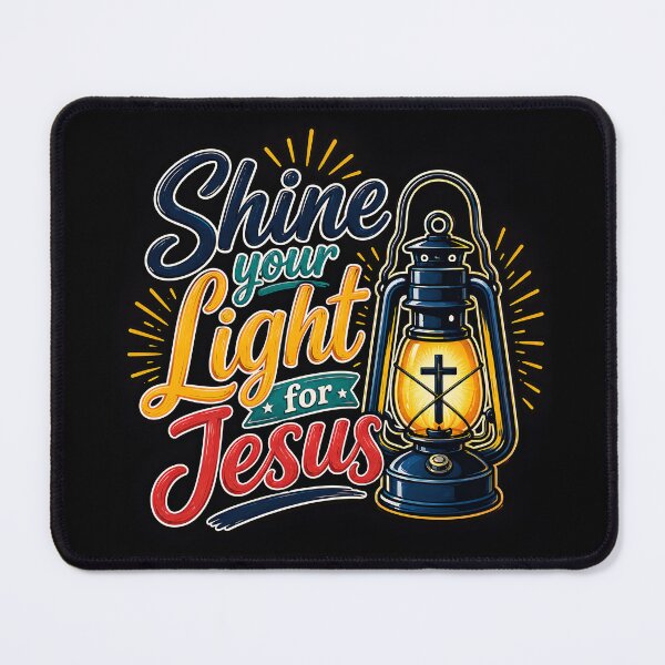 Item preview, Shine Your Light for Jesus Noir – Christian Lantern Inspirational Design designed and sold by Stubblejumper Artworks.