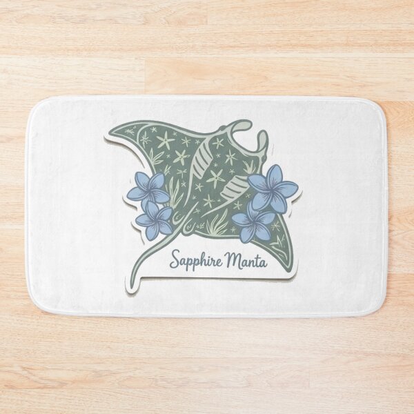 Item preview, Sapphire Manta Aesthetic Manta Ray Ocean Illustration designed and sold by Mialunaa.