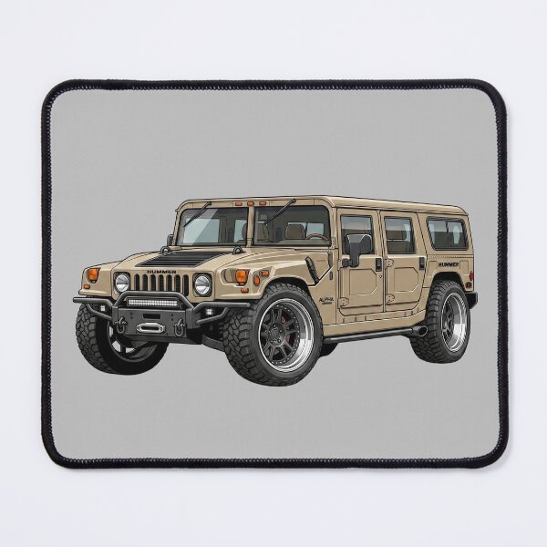 Item preview, Custom Hummer H1 Alpha Wagon Lowered Tan Street Truck Illustration designed and sold by Motorline44.