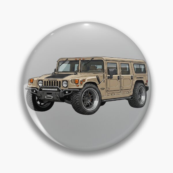 Item preview, Custom Hummer H1 Alpha Wagon Lowered Tan Street Truck Illustration designed and sold by Motorline44.