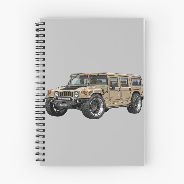 Item preview, Custom Hummer H1 Alpha Wagon Lowered Tan Street Truck Illustration designed and sold by Motorline44.