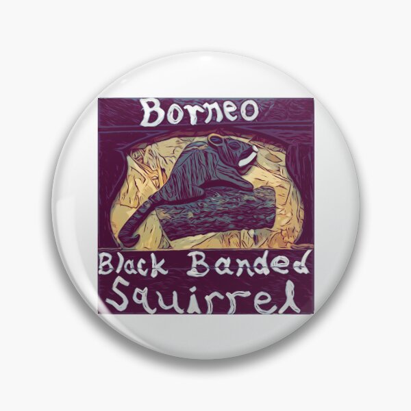 Item preview, Borneo Black Banded Squirrel on Branch Intarsia designed and sold by Jonathan's Nature Crafts.
