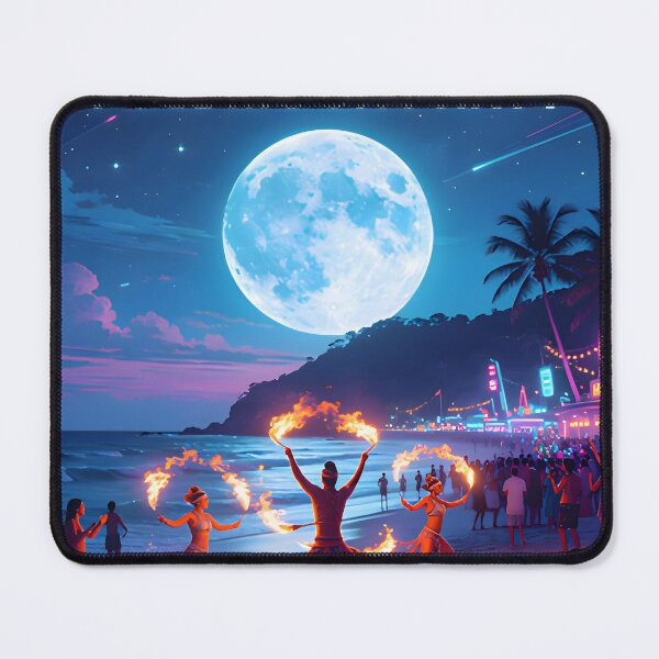 Item preview, Full Moon Party Koh Phangan Thailand – Retro Sunset Travel Poster designed and sold by Spirit of Siam.