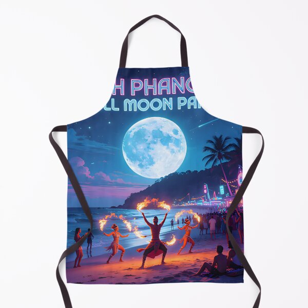 Item preview, Full Moon Party Koh Phangan Thailand – Retro Sunset Travel Poster designed and sold by Spirit of Siam.