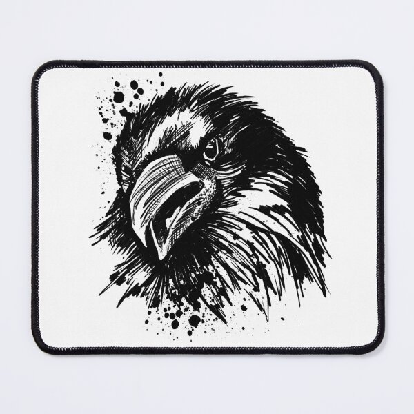 Item preview, Raven Ink Wildlife Portrait designed and sold by Inkversed.