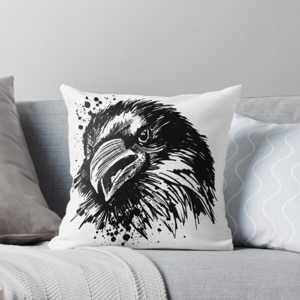 Item preview, Raven Ink Wildlife Portrait designed and sold by Inkversed.