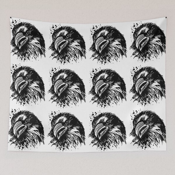 Item preview, Raven Ink Wildlife Portrait designed and sold by Inkversed.