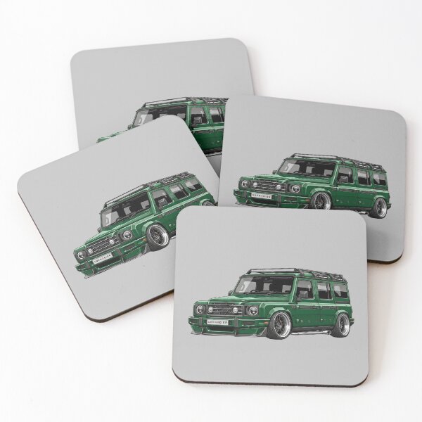 Item preview, Custom Ineos Grenadier Lowered Green Widebody SUV Illustration designed and sold by Motorline44.