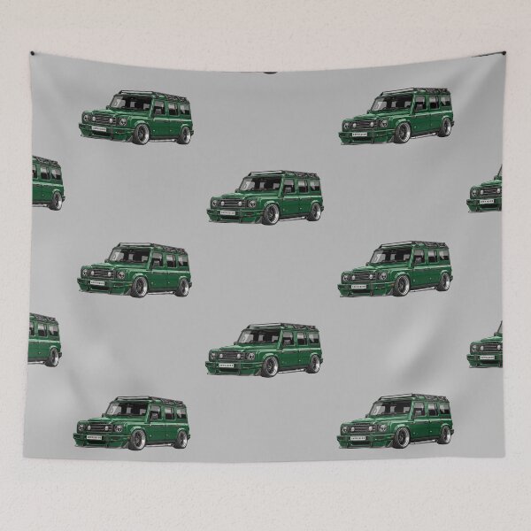 Item preview, Custom Ineos Grenadier Lowered Green Widebody SUV Illustration designed and sold by Motorline44.