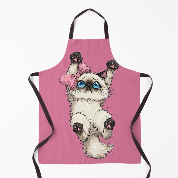 Item preview, Kawaii Blue Eyed Cat Pink Bow designed and sold by Moody Vibes Studio.