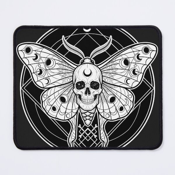 Item preview, Head Moth Skull Sacred Geometry Moon Phases Occult designed and sold by MisteryDesigner.