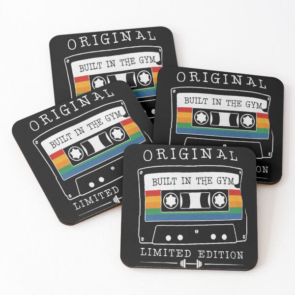 Item preview, Original Built in the Gym Retro Cassette Tape Fitness Design designed and sold by Digistore1221.