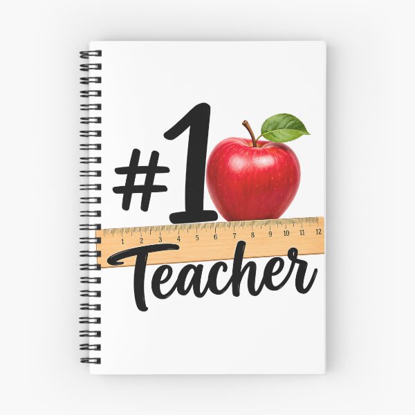 Item preview, #1 Teacher – Apple & Ruler Teacher Appreciation Gift designed and sold by Stubblejumper Artworks.