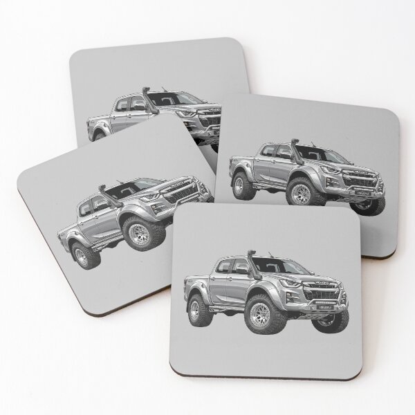 Item preview, Isuzu D-Max Arctic Truck Custom Gris Camioneta Elevada Todoterreno Ilustración designed and sold by Motorline44.