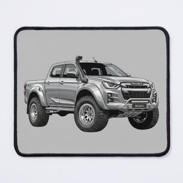 Item preview, Custom Isuzu D-Max Arctic Truck Silver Lifted Offroad Pickup Illustration designed and sold by Motorline44.