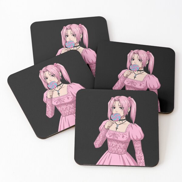 Item preview, Pink Goth Anime Girl Lollipop Kawaii Streetwear Aesthetic designed and sold by lzxzxl.