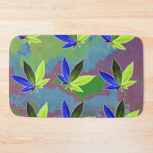 Item preview, Blue & Green Cannabis Leaf Pattern | Psychedelic 420 Marijuana Design designed and sold by  CannaGranny™ .