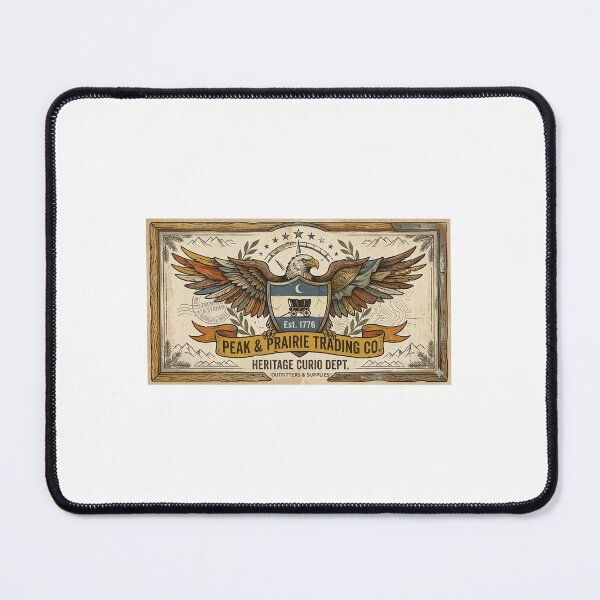 Item preview, "Peak & Prairie Trading Co — Vintage American Eagle Western Heritage Sticker Est 1776" designed and sold by VikrantCreative.