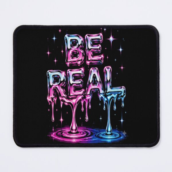 Item preview, Be Real Y2K Liquid Chrome Neon Fluid T-Shirt designed and sold by weeomano.