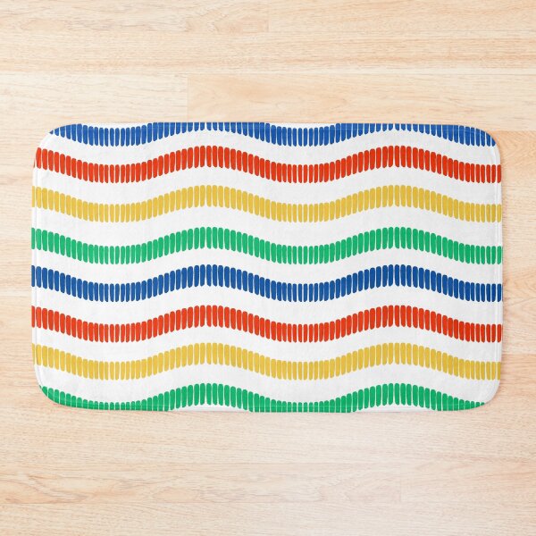 Item preview, Colorful Garland Strands in Blue Red Yellow Green on White designed and sold by ArtyFridgees.