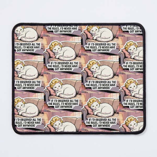Item preview, Marilyn Monroe Inspired Cartoon Style Design - Marilyn "White Cat" Monroe - "IF I’D OBSERVED ALL THE RULES, I’D NEVER HAVE GOT ANYWHERE" Quote designed and sold by Donsean22.