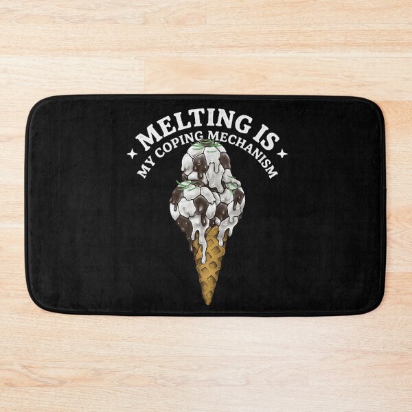 Item preview, Melting Is My Coping Mechanism Funny Mental Health Humor Ice Cream Illustration designed and sold by EverClassic.