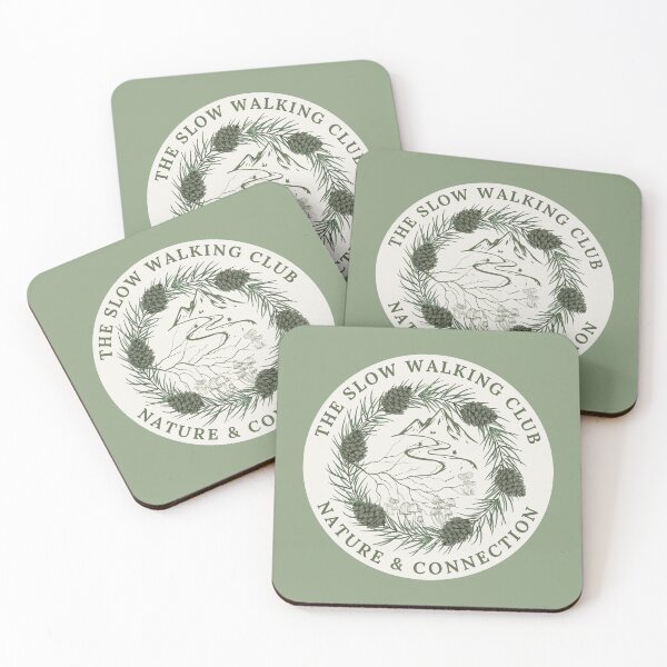 Item preview, The Slow Walking Club Nature and Connection Vintage Mountain Badge designed and sold by Digital-Thought.