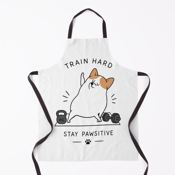 Item preview, Train Hard Stay Pawsitive Funny Corgi Dog Gym Motivation designed and sold by Digistore1221.