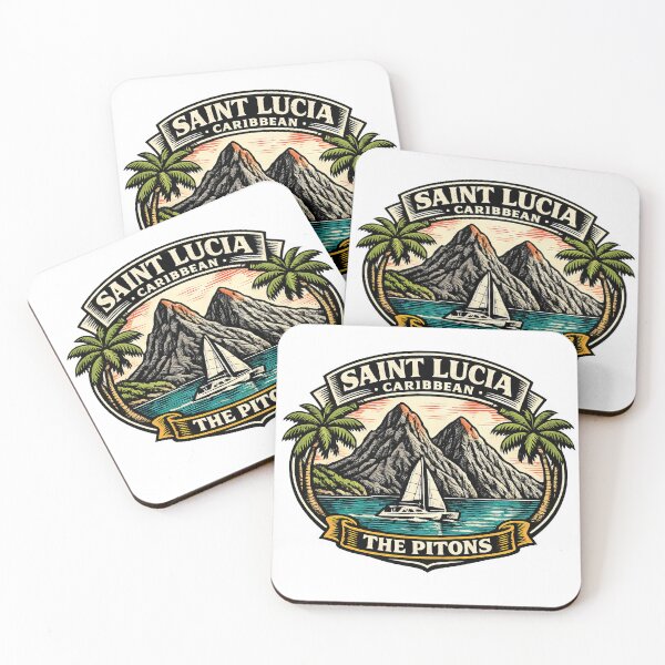 Item preview, Saint Lucia Caribbean Hike Iconic Pitons designed and sold by scicilysimonee.