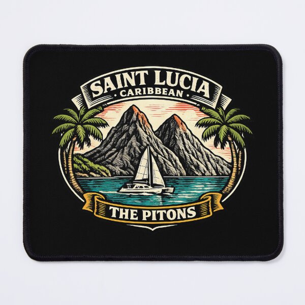 Item preview, Saint Lucia Caribbean Hike Iconic Pitons designed and sold by scicilysimonee.