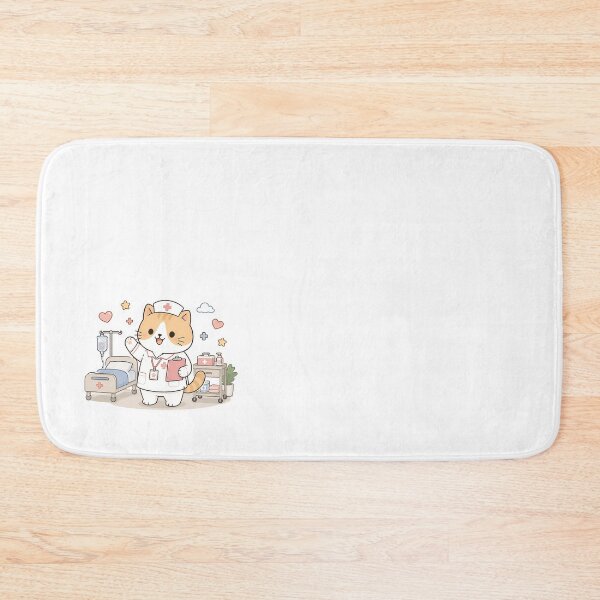 Item preview, Cute Nurse Cat Kawaii Veterinary Clinic Hospital Sticker Art designed and sold by NoopnyangStudio.