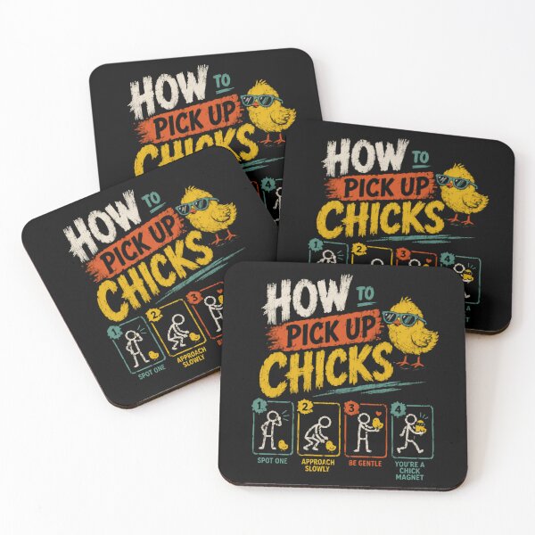 Item preview, How To Pick Up Chicks Funny Dating Chicken Humor designed and sold by HumansStuck12.