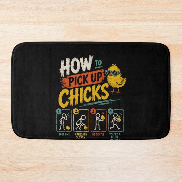 Item preview, How To Pick Up Chicks Funny Dating Chicken Humor designed and sold by HumansStuck12.