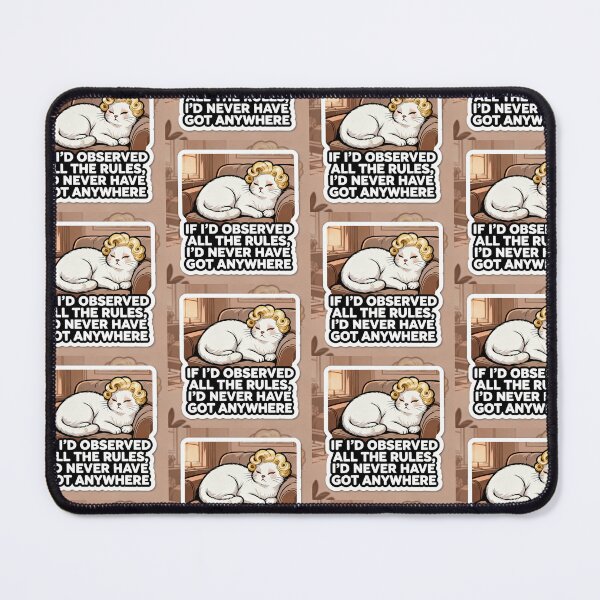 Item preview, Marilyn Monroe Inspired Cartoon Design - Cute Marilyn "Cat" Monroe - "IF I’D OBSERVED ALL THE RULES, I’D NEVER HAVE GOT ANYWHERE" Quote designed and sold by Donsean22.