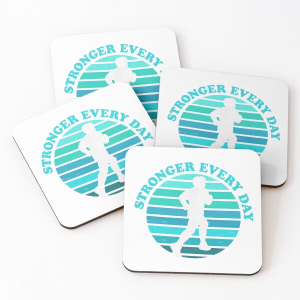 Item preview, Stronger Every Day Retro Sunset Gym Motivation Runner Design designed and sold by Digistore1221.