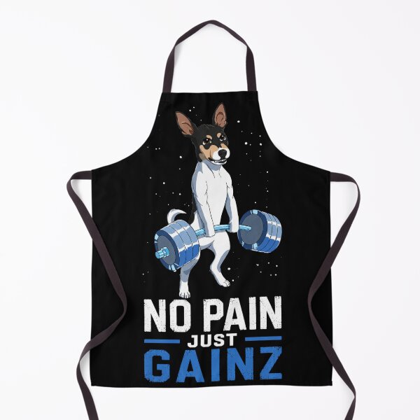 Item preview, No Pain Just Gainz Funny Dog Weightlifting Gym Motivation designed and sold by Digistore1221.