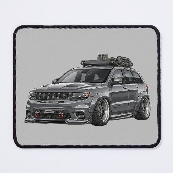 Item preview, Custom Jeep Grand Cherokee Trackhawk Lowered Widebody Overlanding SUV Illustration designed and sold by Motorline44.
