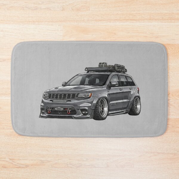 Item preview, Custom Jeep Grand Cherokee Trackhawk Lowered Widebody Overlanding SUV Illustration designed and sold by Motorline44.